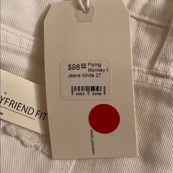 Brand new never worn white jeans boyfriend fit - Picture 2 of 2